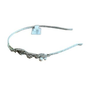 Silver and Pearl Hair Band Diadem - HOST PICK